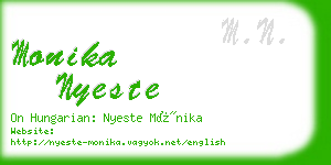 monika nyeste business card